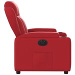 vidaXL Fauteuil inclinable électrique Rouge Similicuir