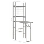 vidaXL Ensemble à dîner pliant 3 Pièces et étagère de rangement MDF acier