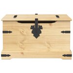 vidaXL Boîte de rangement Corona 78x78x45 cm bois de pin massif