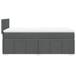 vidaXL Sommier à lattes de lit avec matelas Gris foncé 80x200 cm Tissu