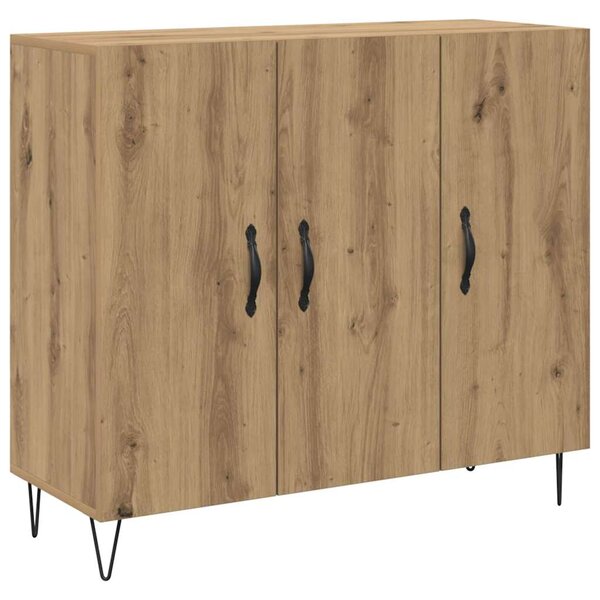 vidaXL Buffet chêne artisanal 90 x 34 x 80 cm Bois d'ingénierie