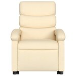 vidaXL Fauteuil inclinable de massage électrique Crème Tissu