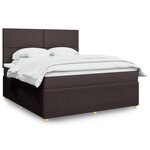 vidaXL Sommier à lattes de lit avec matelas Marron foncé 180x200 cm