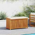 vidaXL Boîte à coussins d'extérieur 113x50x60 5cm bois massif d'acacia