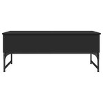 vidaXL Table basse noir 100x50x40 cm bois d'ingénierie et métal