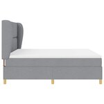 vidaXL Lit à ressorts avec matelas gris foncé 90x190 cm Gris clair