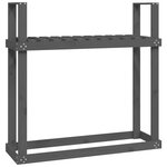 vidaXL Support pour bois de chauffage Gris 110x35x108 5 cm Bois de pin