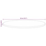 vidaXL Dessus de table Ø 50x1 5 cm rond bois massif de récupération
