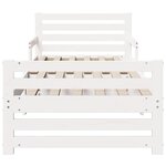 vidaXL Cadre de lit Blanc 80 x 200 cm Bois d'ingénierie