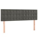 vidaXL Sommier à lattes de lit et matelas Gris foncé 140x200cm Velours