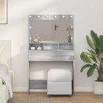 vidaXL Coiffeuse Sonoma gris 79 x 41 x 135 cm Bois d'ingénierie