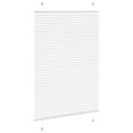 vidaXL Store plissé blanc 85x150 cm largeur du tissu 84 4 cm polyester