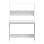 vidaXL Bureau avec étagères Blanc 102x45x148 cm Bois d'ingénierie