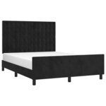 vidaXL Cadre de lit sans matelas noir 140x200 cm velours
