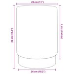 vidaXL Tabouret Vert foncé et doré Velours 28 x 36 cm