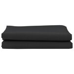 vidaXL Tissu de remplacement de store Noir 10x1.6 m