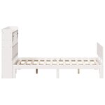vidaXL Lit bibliothèque sans matelas blanc 150x200 cm bois pin massif