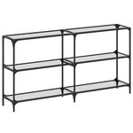 vidaXL Table console avec dessus en verre transparent 158 5x30x81 cm