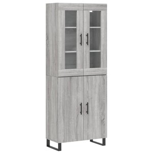 vidaXL Buffet haut Sonoma gris 69 5x34x180 cm Bois d'ingénierie