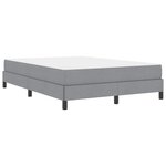 vidaXL Lit à ressorts avec matelas Gris clair 140 x 190 cm tissu