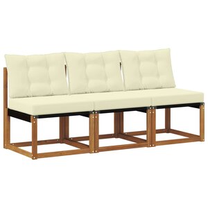 vidaXL 3 Pièce Canapé du milieu extérieur