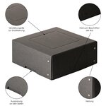Purebox Black 200x200 85mm - Noir - X 5 - Falken