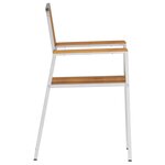 vidaXL Chaises de jardin empilables 2 Pièces en bois d'acacia et acier inoxydable