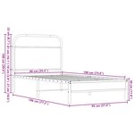 vidaXL Cadre de lit sans matelas 90x190cm chêne marron bois ingénierie