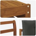 vidaXL Ensemble de canapés d'extérieur 9 pc Naturel et Anthracite