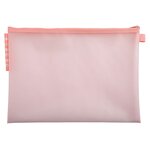 Pochette À Fermeture Éclair En Plastique Souple Chromaline Pastel - A4 - Couleurs Assorties - X 12 - Exacompta