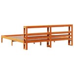 vidaXL Cadre de lit et tête de lit sans matelas cire marron 180x200 cm