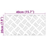 vidaXL Plaques d'aluminium 4 Pièces antidérapantes 40x20 cm