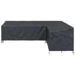 vidaXL Housse de meubles d'extérieur Noir 286 x 222 x 80 cm Tissu 210D