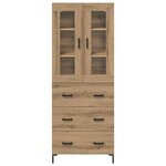 vidaXL Haut Armoire 2 Pièces Chêne artisanal Bois d'ingénierie