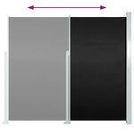 vidaXL Auvent latéral rétractable 140 x 300 cm Noir