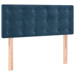 vidaXL Sommier à lattes de lit avec matelas Bleu foncé 100x200 cm
