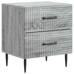 vidaXL Cabinet de chevet 2 Pièces Sonoma gris 43 x 34 5 x 47 5 cm