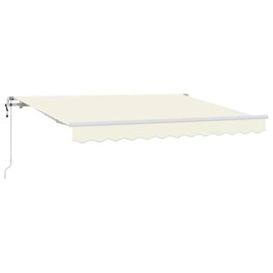 vidaXL Auvent Rétractable Crème 300 x 200 cm tissu