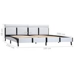 vidaXL Cadre de lit avec LED sans matelas blanc 180x200 cm