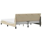 vidaXL Lit avec matelas Hanko crème 180x200 cm tissu