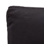 vidaXL Canapé 2 places de jardin et coussins Noir 124cm Résine tressée