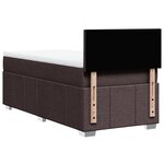 vidaXL Sommier à lattes de lit avec matelas Marron foncé 100x200 cm