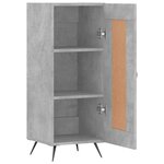vidaXL Buffet Gris béton 34 5x34x90 cm Bois d'ingénierie