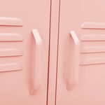 vidaXL Meuble TV Rose 105x35x50 cm Acier