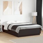 vidaXL Cadre de lit sans matelas noir 150x200 cm