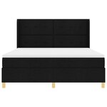 vidaXL Lit à ressorts avec bandes LED Noir 180 x 200 cm tissu