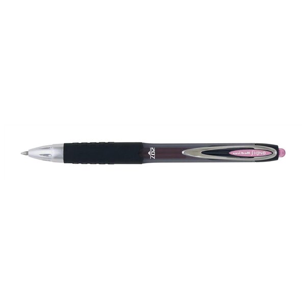 Roller encre gel Signo UMN207 rétractacble grip pointe moyenne 0 7mm rose UNI-BALL