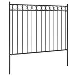 vidaXL Clôture de jardin Acier 1 7x1 2 m Noir