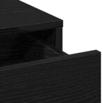 vidaXL Table de Toilette avec tiroir 2 Pièces Noir 78.5 x 41 x 135 cm