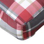 vidaXL Coussin de palette carreaux rouges 58x58x10 cm tissu